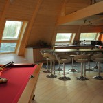 Billiard, kitchen and breakfast table at Le Domaine du Centaure, in Sylvains les Moulins